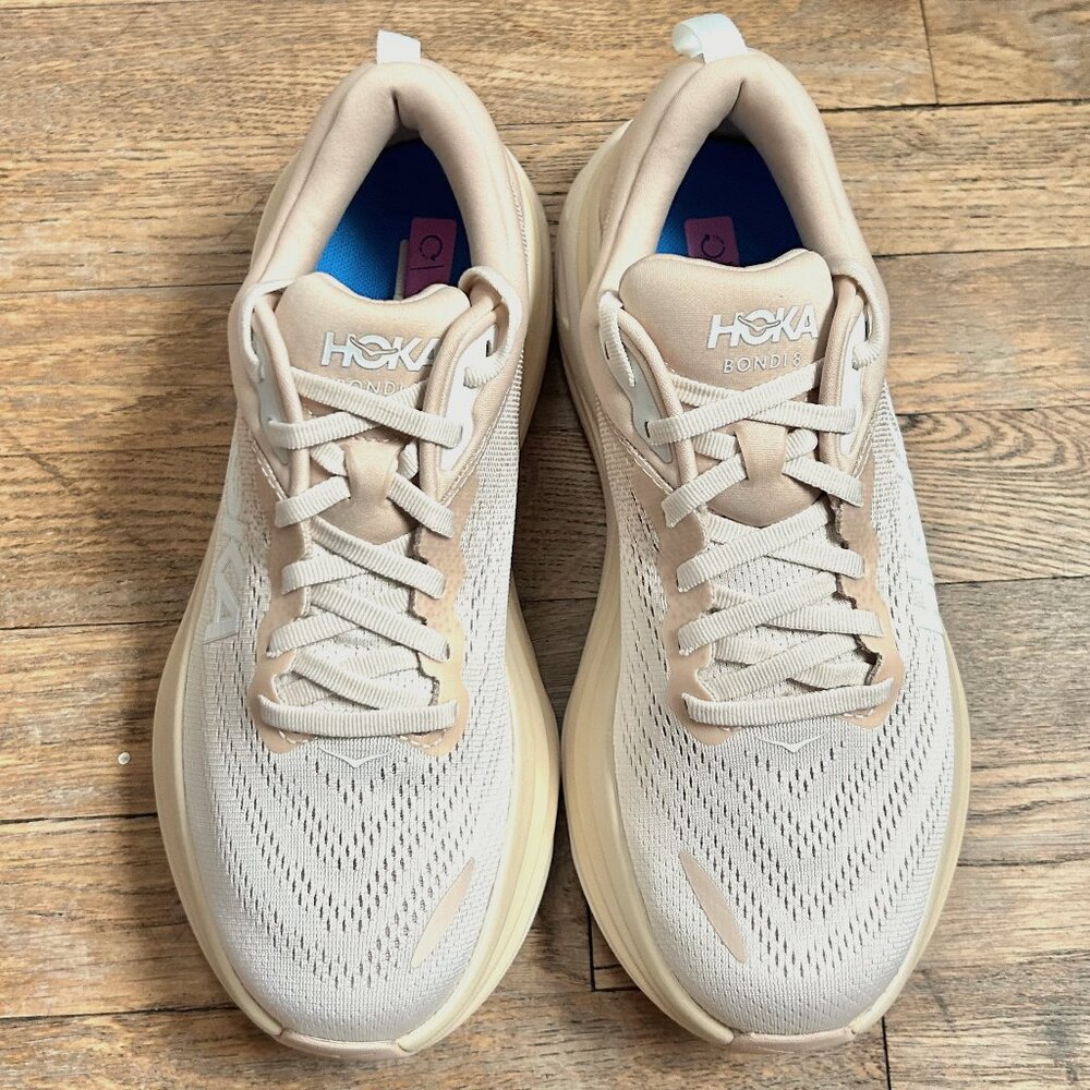 HOKA ONE ONE Bondi 8 Sand Eggnog Women’s 8.5 Running Athletic Shoe Sneaker